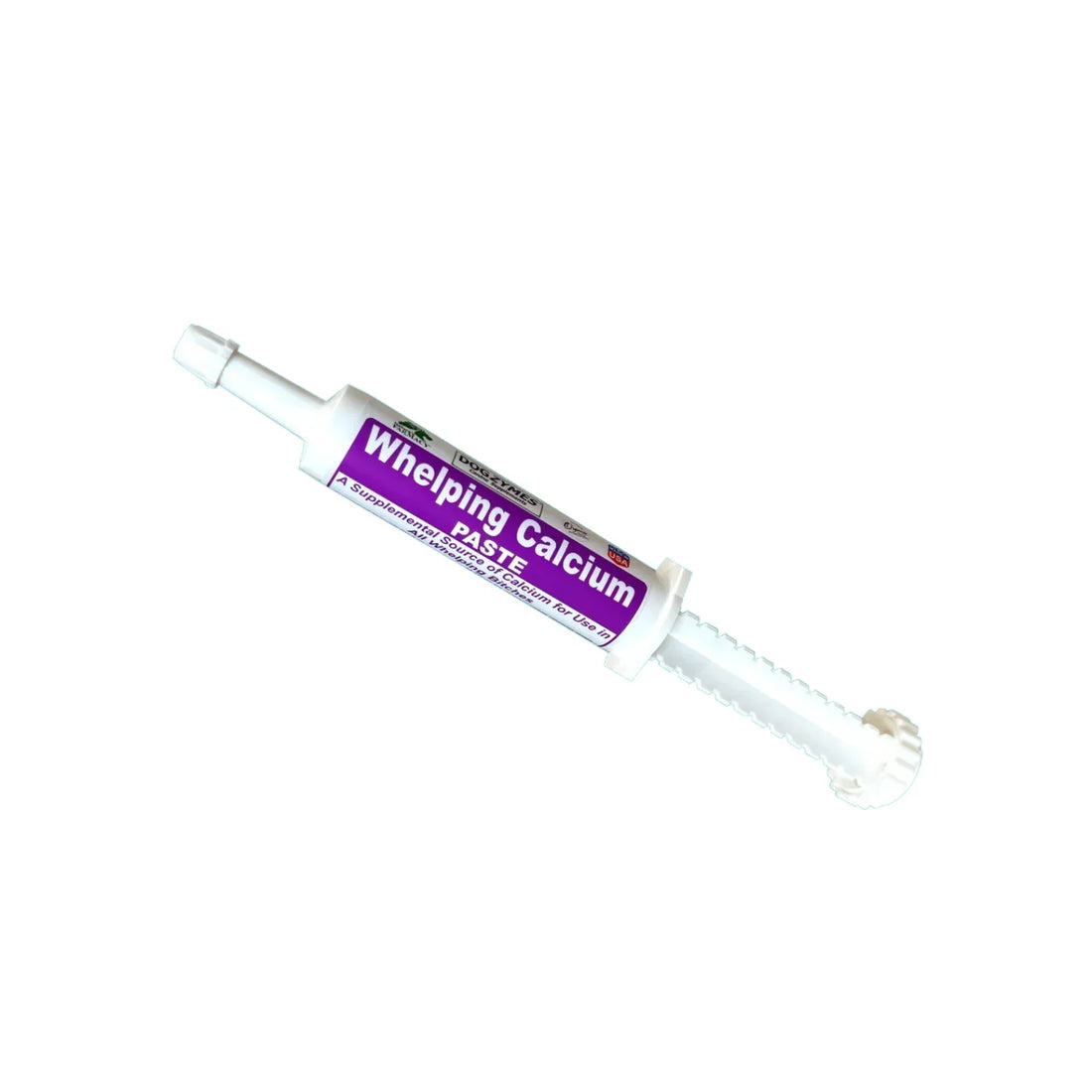 Oral Whelping calcium supplement syringe for female dogs during labor to support contractions and reduce labor complications
