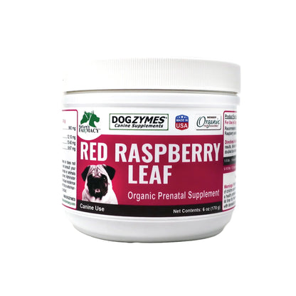Organic Red Raspberry Leaf Powder - traditional herbal remedy for the symptomatic relief of problems associated with whelping and an aid in the prevention of false pregnancy