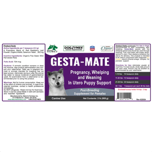Pregnancy, whelping Gestamate