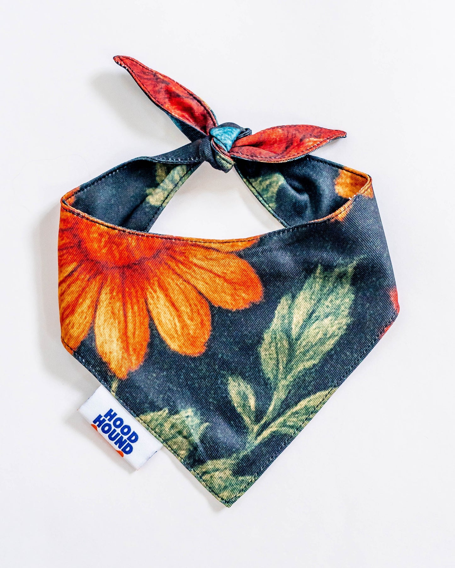 Grandma's Couch dog bandana from Hood Hound, unique and comfortable for dogs