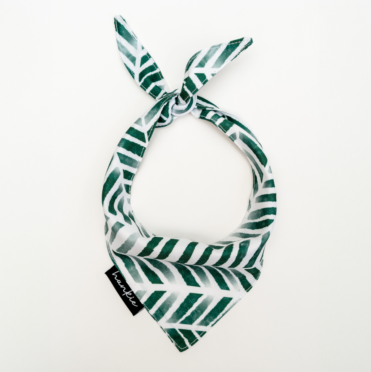 Augusta dog bandana by Hankie Series 1 – green striped puppy bandana