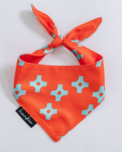 Don't Stop Believin' dog bandana by Hankie Series 2 – Journey-inspired rock song pattern pet scarf